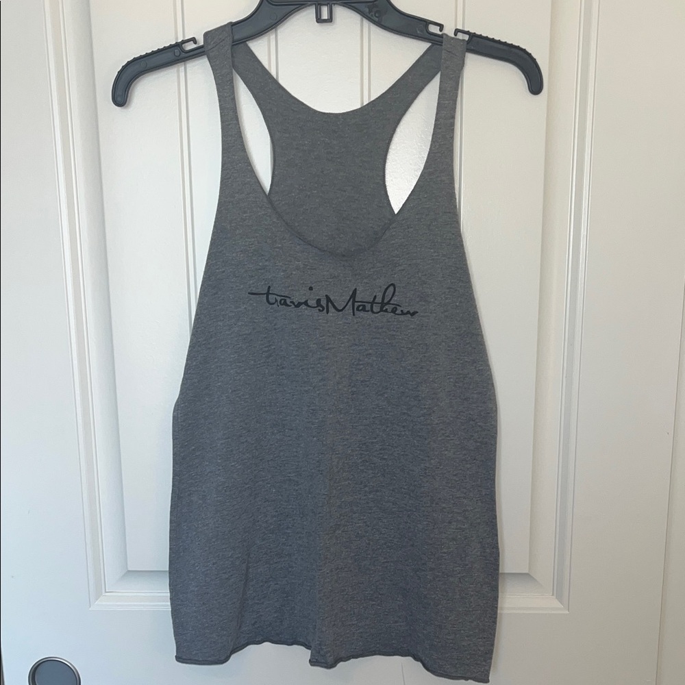 Travis Mathew Gray Racerback Tank Top